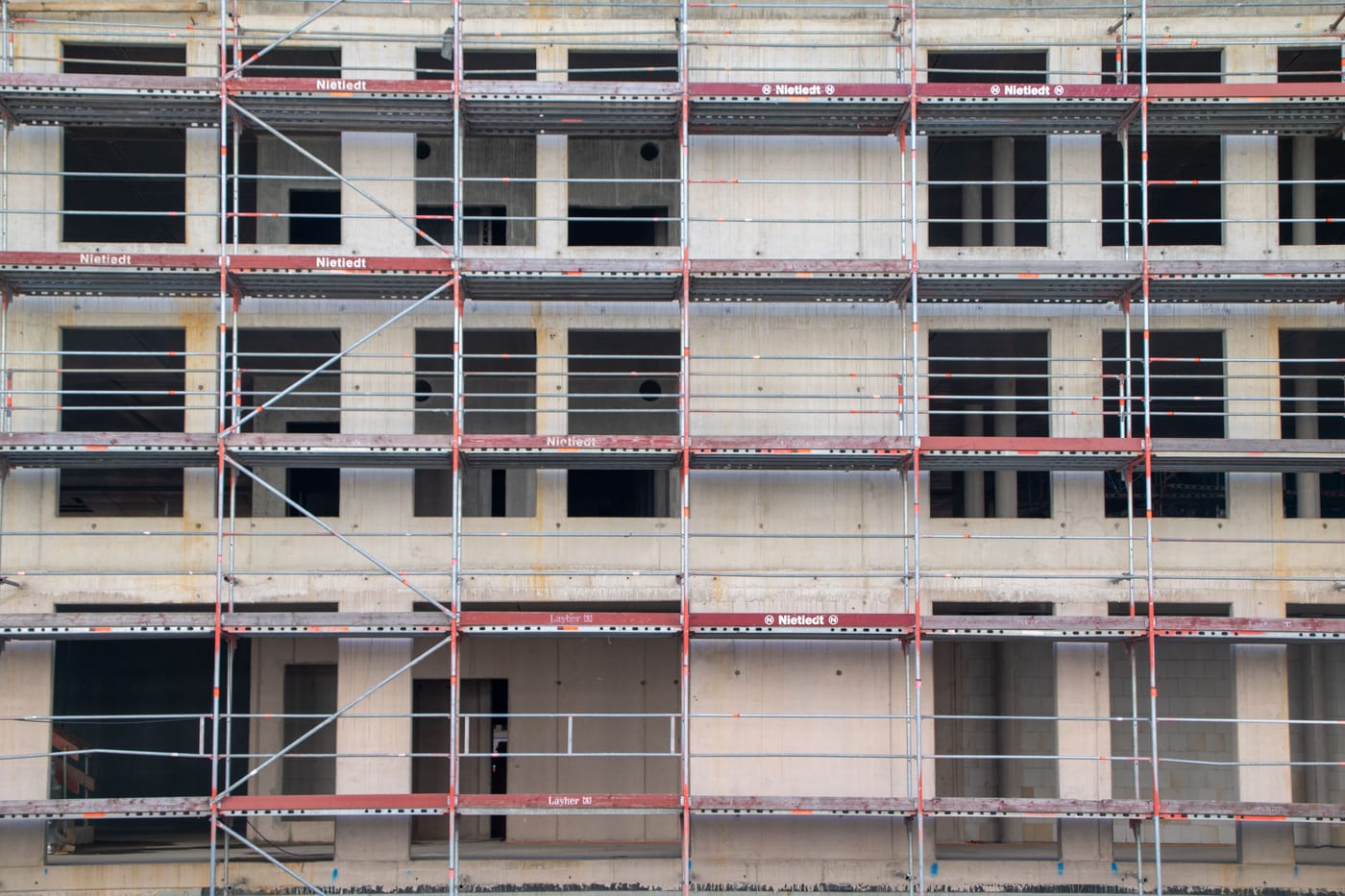 Gerüst an einer Hausfassade